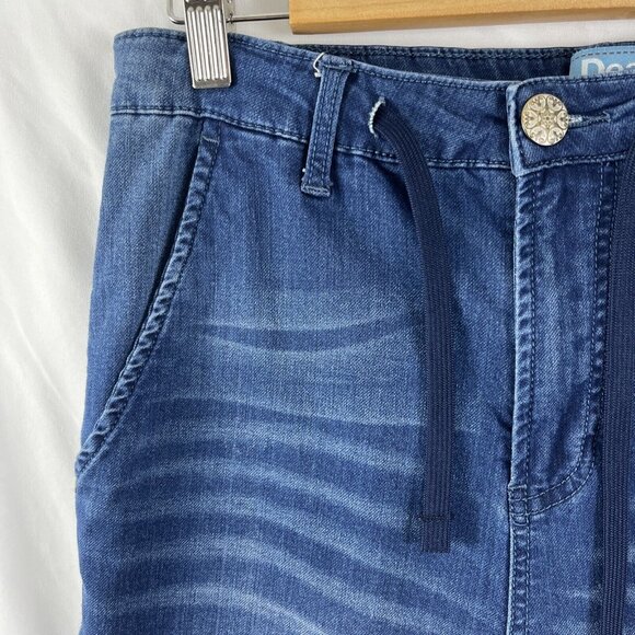 Desigual Denim Joggers Women's Size M Embroidery Girlhoodcore Casual Comfy - Picture 5 of 14